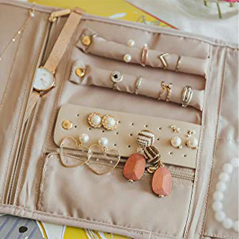 Vibe Geeks Roll Foldable Jewelry Case for Journey Travel